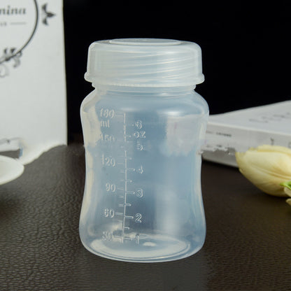 Wide caliber breast milk storage bottle
