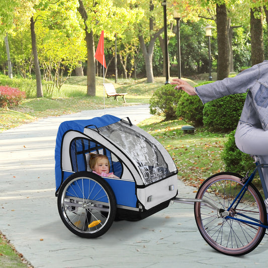 2-Seat Child Bike Trailer for Kids with a Strong Frame