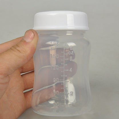 Wide caliber breast milk storage bottle