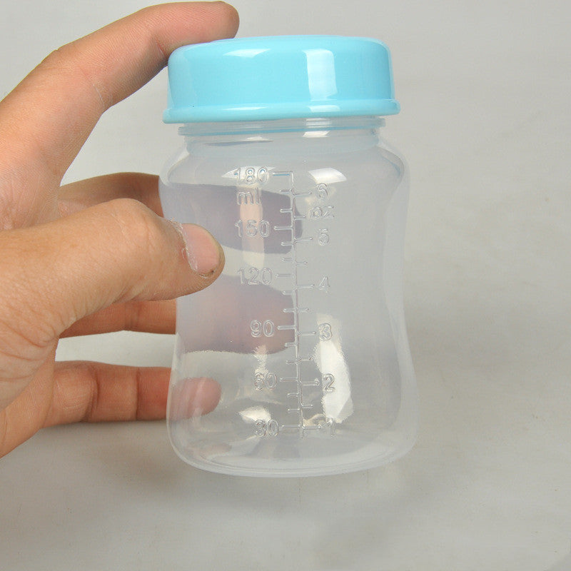 Wide caliber breast milk storage bottle