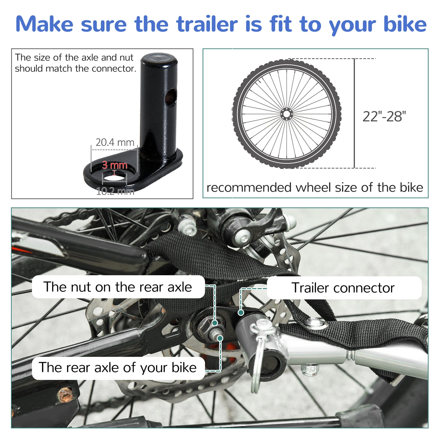 2-Seat Child Bike Trailer for Kids with a Strong Frame